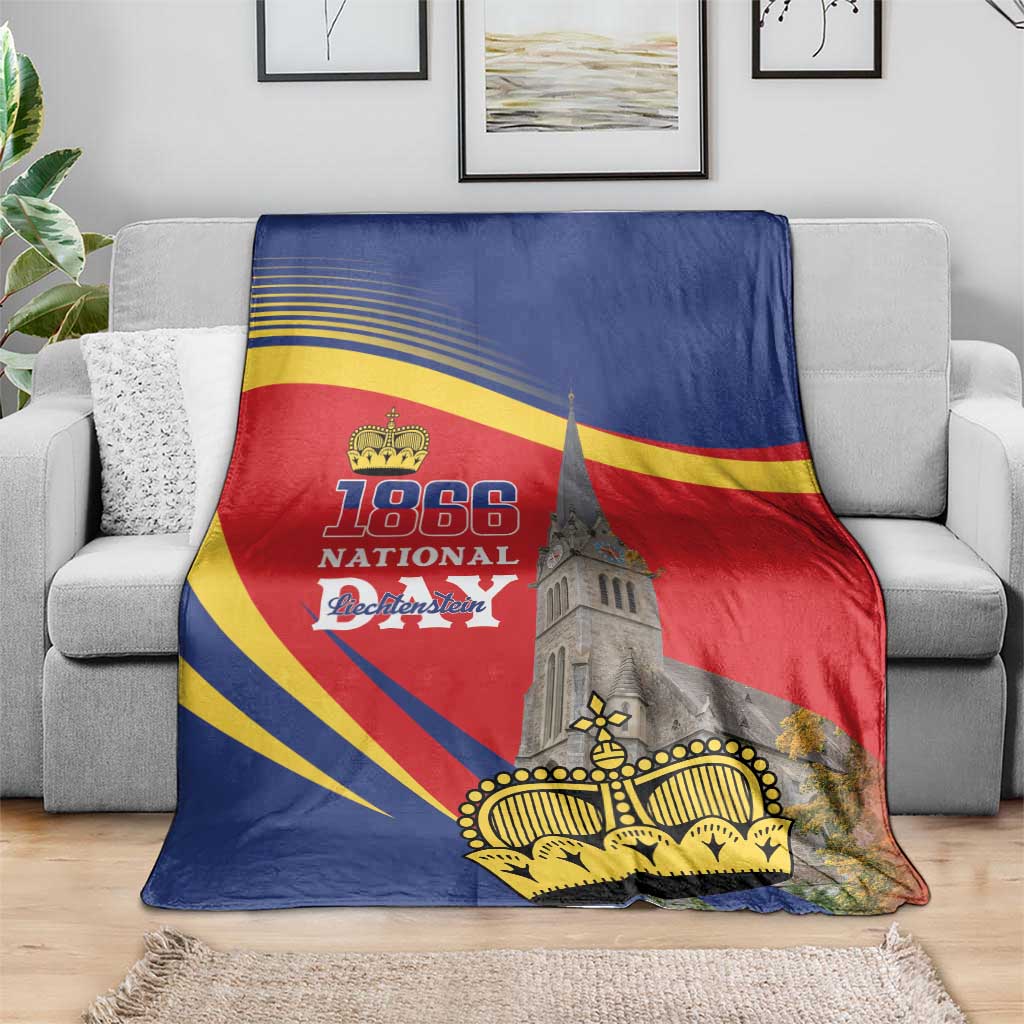 Liechtenstein National Day 1866 Blanket Gold Crown Vaduz Cathedral