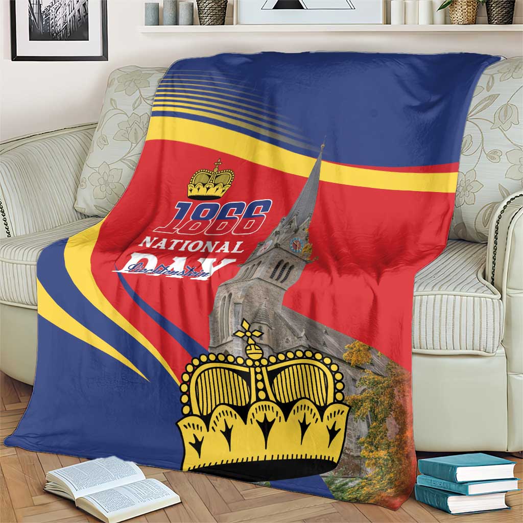 Liechtenstein National Day 1866 Blanket Gold Crown Vaduz Cathedral