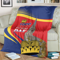 Liechtenstein National Day 1866 Blanket Gold Crown Vaduz Cathedral