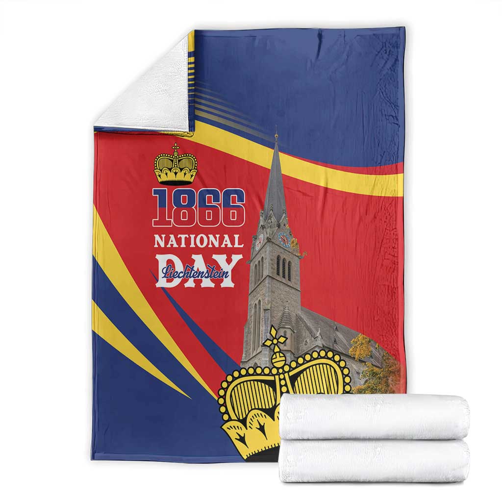 Liechtenstein National Day 1866 Blanket Gold Crown Vaduz Cathedral
