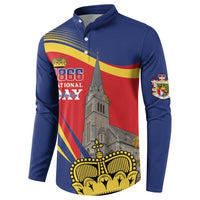 Liechtenstein National Day 1866 Button Sweatshirt Gold Crown Vaduz Cathedral