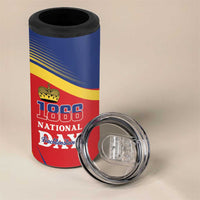 Liechtenstein National Day 1866 4 in 1 Can Cooler Tumbler Gold Crown Vaduz Cathedral