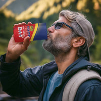 Liechtenstein National Day 1866 4 in 1 Can Cooler Tumbler Gold Crown Vaduz Cathedral