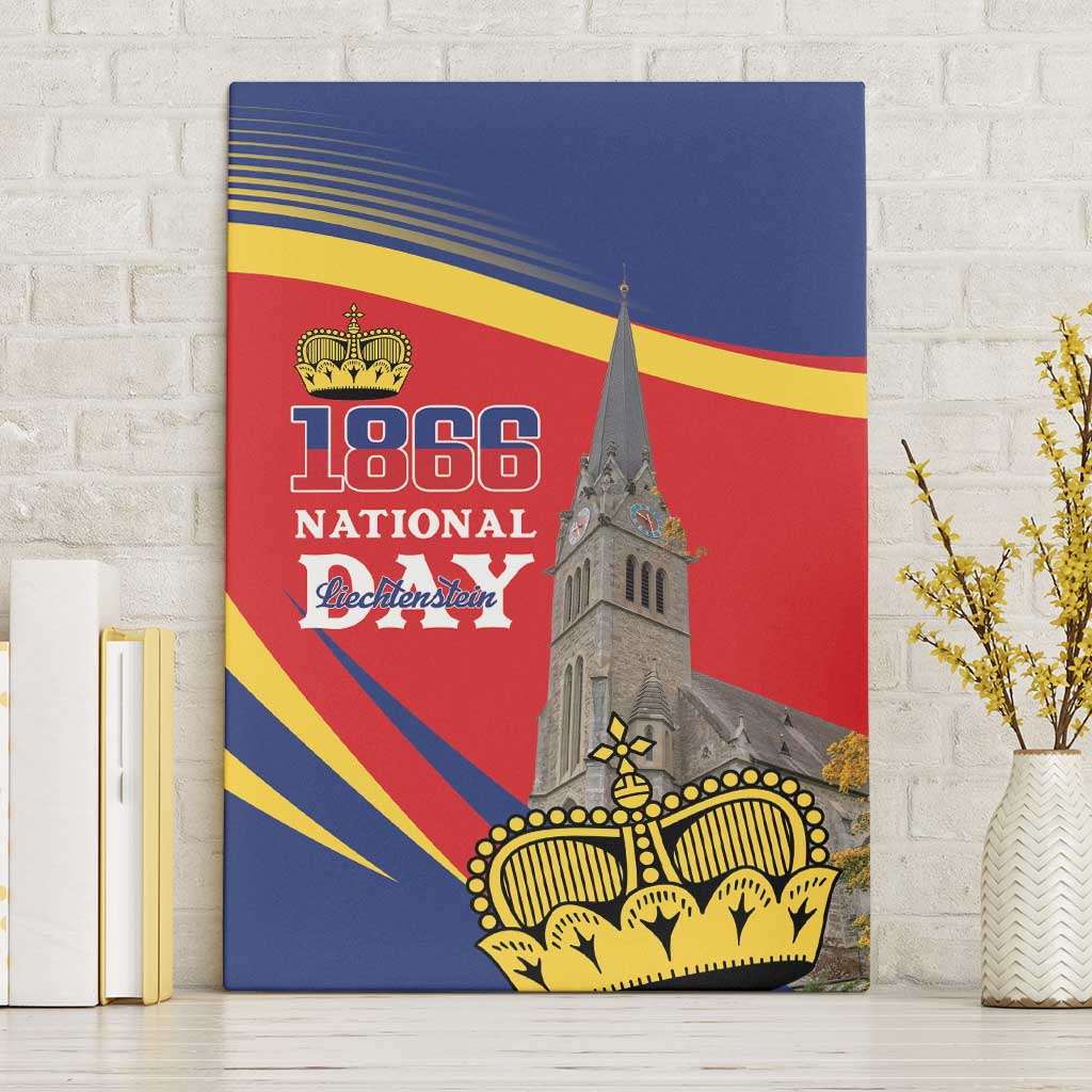 Liechtenstein National Day 1866 Canvas Wall Art Gold Crown Vaduz Cathedral