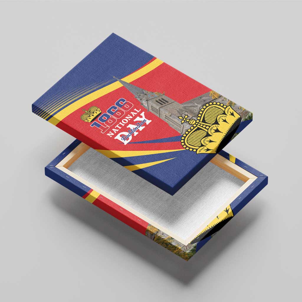 Liechtenstein National Day 1866 Canvas Wall Art Gold Crown Vaduz Cathedral