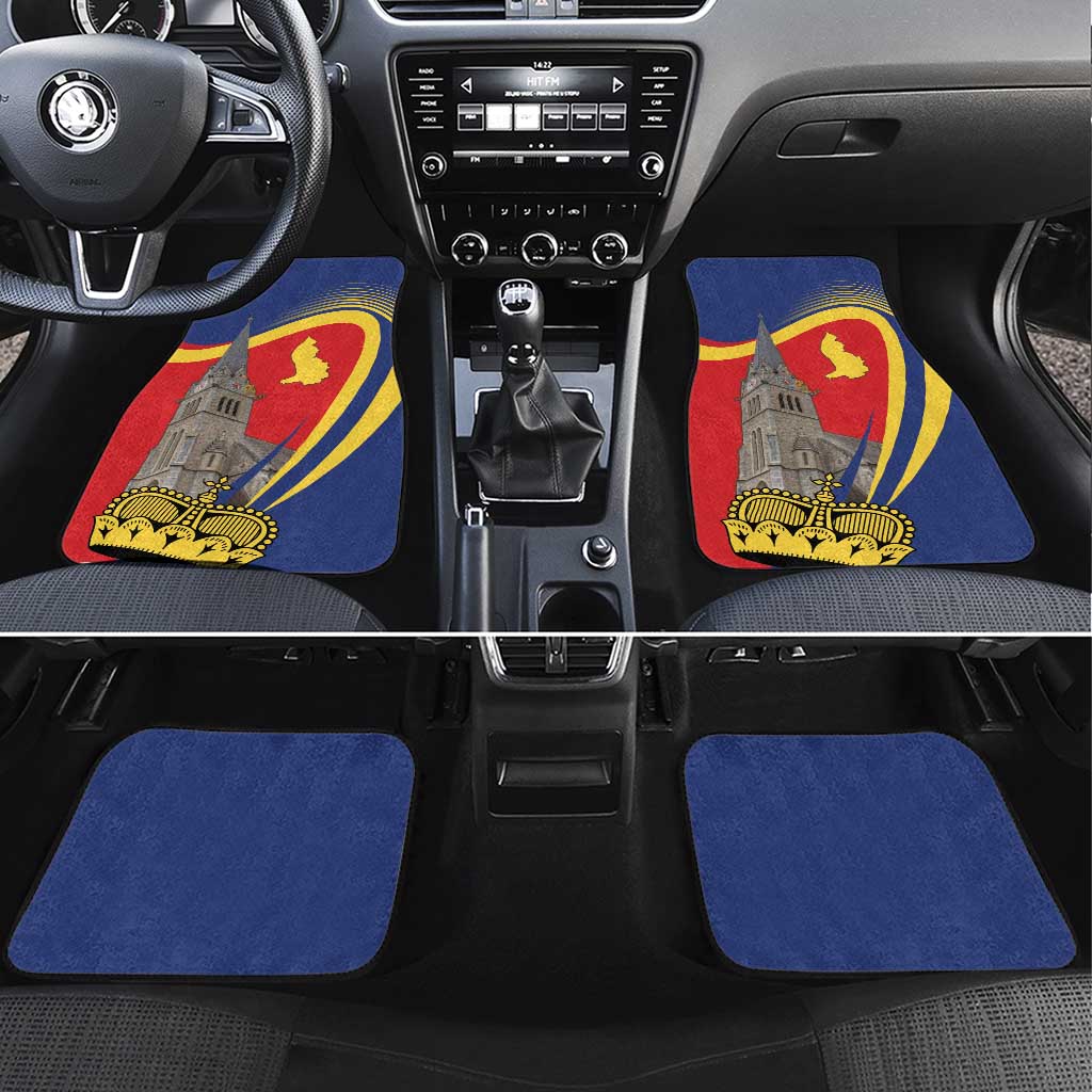Liechtenstein National Day 1866 Car Mats Gold Crown Vaduz Cathedral