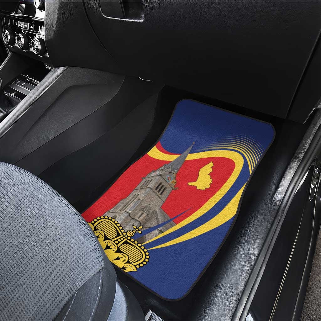 Liechtenstein National Day 1866 Car Mats Gold Crown Vaduz Cathedral