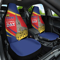 Liechtenstein National Day 1866 Car Seat Cover Gold Crown Vaduz Cathedral