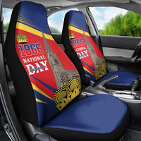 Liechtenstein National Day 1866 Car Seat Cover Gold Crown Vaduz Cathedral