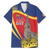Liechtenstein National Day 1866 Family Matching Mermaid Dress and Hawaiian Shirt Gold Crown Vaduz Cathedral