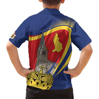 Liechtenstein National Day 1866 Family Matching Off Shoulder Maxi Dress and Hawaiian Shirt Gold Crown Vaduz Cathedral