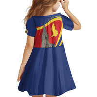 Liechtenstein National Day 1866 Family Matching Short Sleeve Bodycon Dress and Hawaiian Shirt Gold Crown Vaduz Cathedral