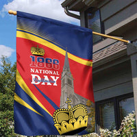 Liechtenstein National Day 1866 Garden Flag Gold Crown Vaduz Cathedral