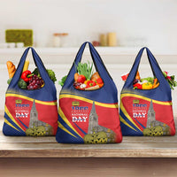 Liechtenstein National Day 1866 Grocery Bag Gold Crown Vaduz Cathedral