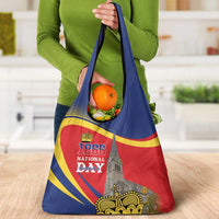 Liechtenstein National Day 1866 Grocery Bag Gold Crown Vaduz Cathedral