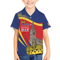 Liechtenstein National Day 1866 Hawaiian Shirt Gold Crown Vaduz Cathedral