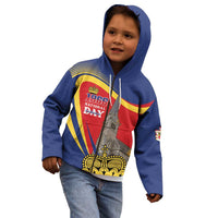 Liechtenstein National Day 1866 Kid Hoodie Gold Crown Vaduz Cathedral