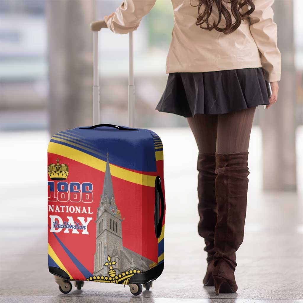 Liechtenstein National Day 1866 Luggage Cover Gold Crown Vaduz Cathedral
