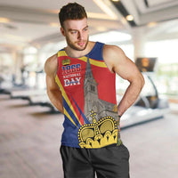 Liechtenstein National Day 1866 Men Tank Top Gold Crown Vaduz Cathedral