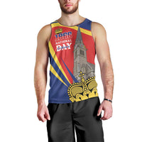 Liechtenstein National Day 1866 Men Tank Top Gold Crown Vaduz Cathedral