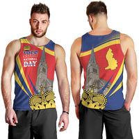 Liechtenstein National Day 1866 Men Tank Top Gold Crown Vaduz Cathedral
