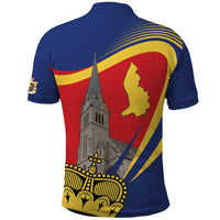 Liechtenstein National Day 1866 Polo Shirt Gold Crown Vaduz Cathedral