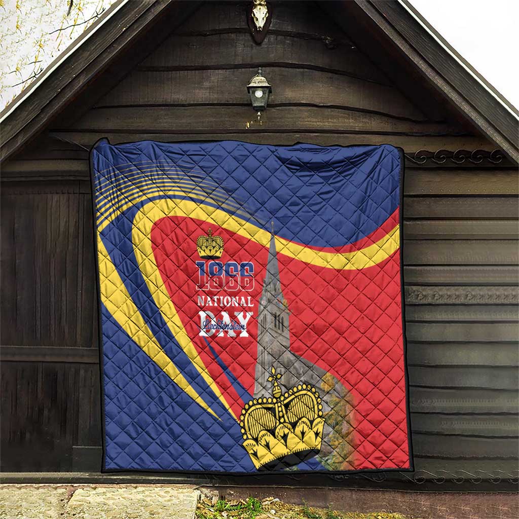 Liechtenstein National Day 1866 Quilt Gold Crown Vaduz Cathedral