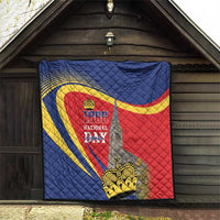 Liechtenstein National Day 1866 Quilt Gold Crown Vaduz Cathedral