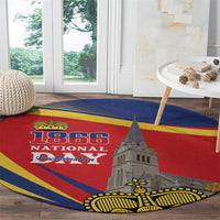 Liechtenstein National Day 1866 Round Carpet Gold Crown Vaduz Cathedral