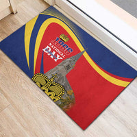 Liechtenstein National Day 1866 Rubber Doormat Gold Crown Vaduz Cathedral