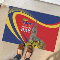 Liechtenstein National Day 1866 Rubber Doormat Gold Crown Vaduz Cathedral