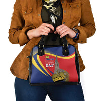 Liechtenstein National Day 1866 Shoulder Handbag Gold Crown Vaduz Cathedral