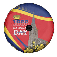 Liechtenstein National Day 1866 Spare Tire Cover Gold Crown Vaduz Cathedral