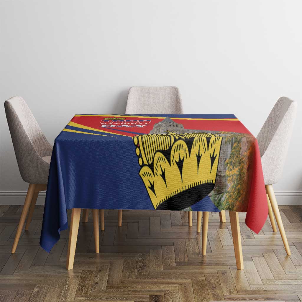 Liechtenstein National Day 1866 Tablecloth Gold Crown Vaduz Cathedral
