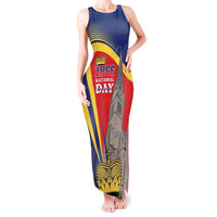 Liechtenstein National Day 1866 Tank Maxi Dress Gold Crown Vaduz Cathedral