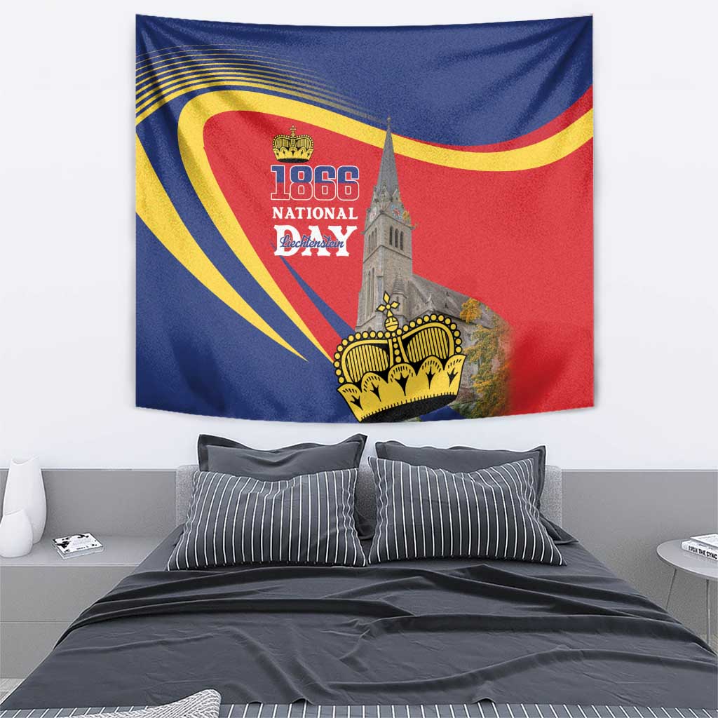Liechtenstein National Day 1866 Tapestry Gold Crown Vaduz Cathedral