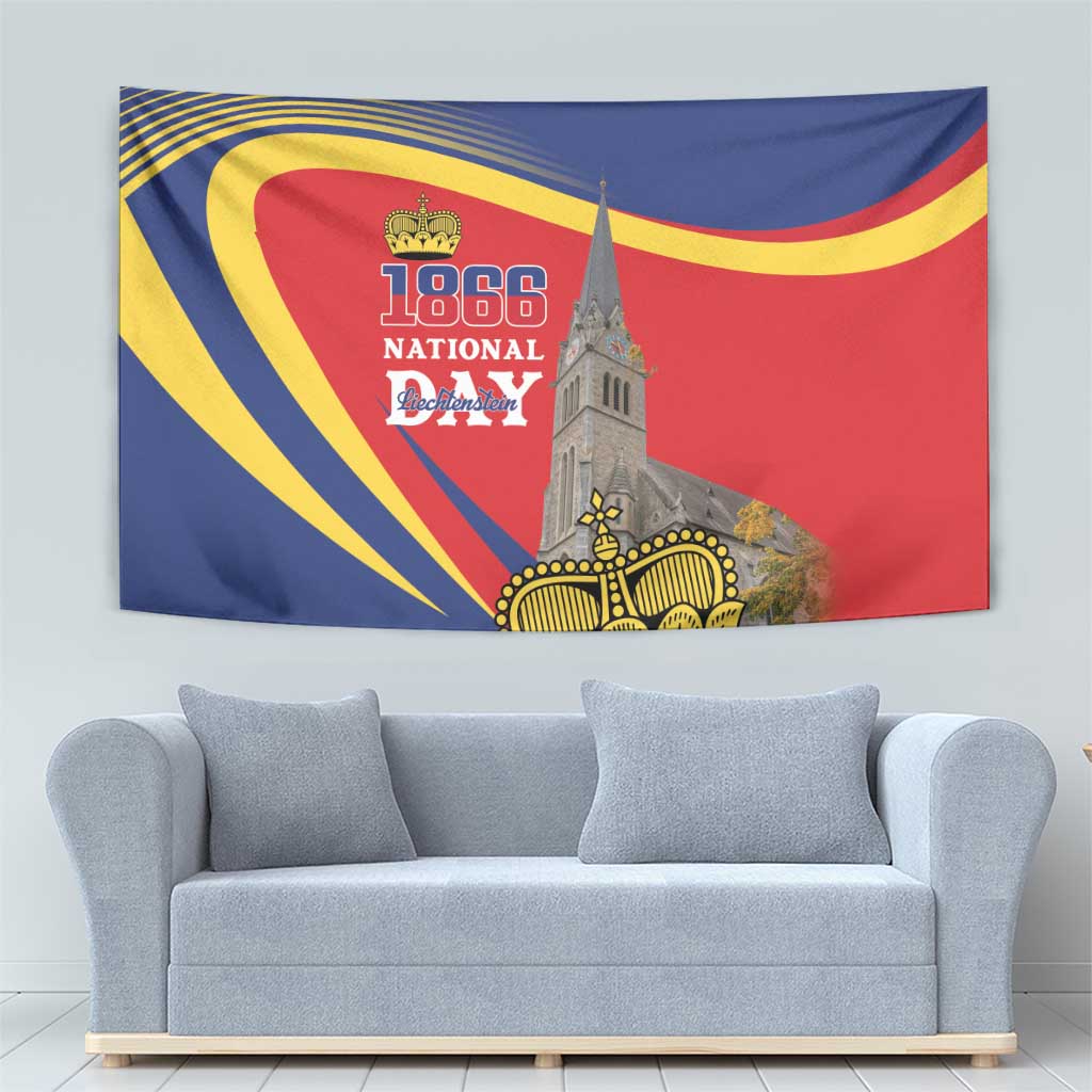 Liechtenstein National Day 1866 Tapestry Gold Crown Vaduz Cathedral