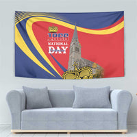 Liechtenstein National Day 1866 Tapestry Gold Crown Vaduz Cathedral