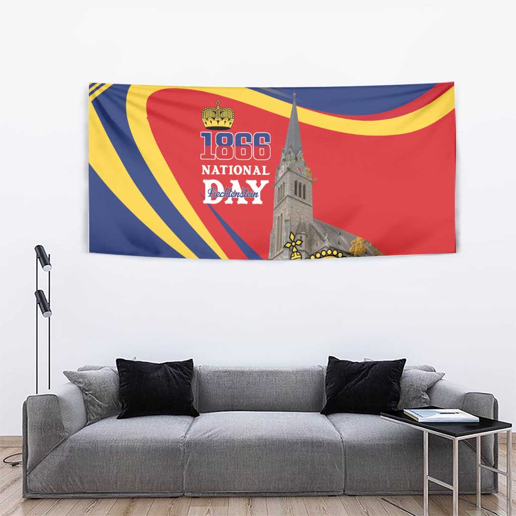 Liechtenstein National Day 1866 Tapestry Gold Crown Vaduz Cathedral