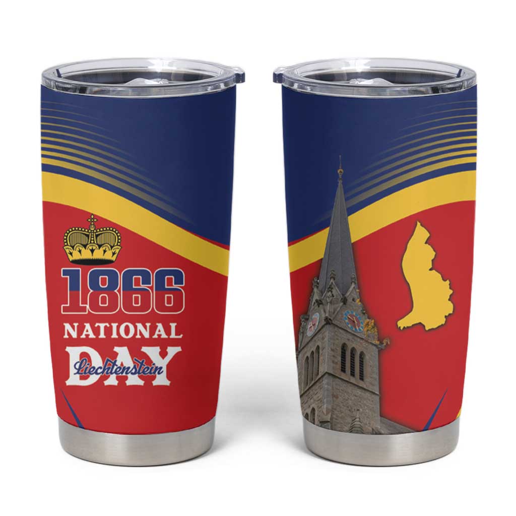 Liechtenstein National Day 1866 Tumbler Cup Gold Crown Vaduz Cathedral