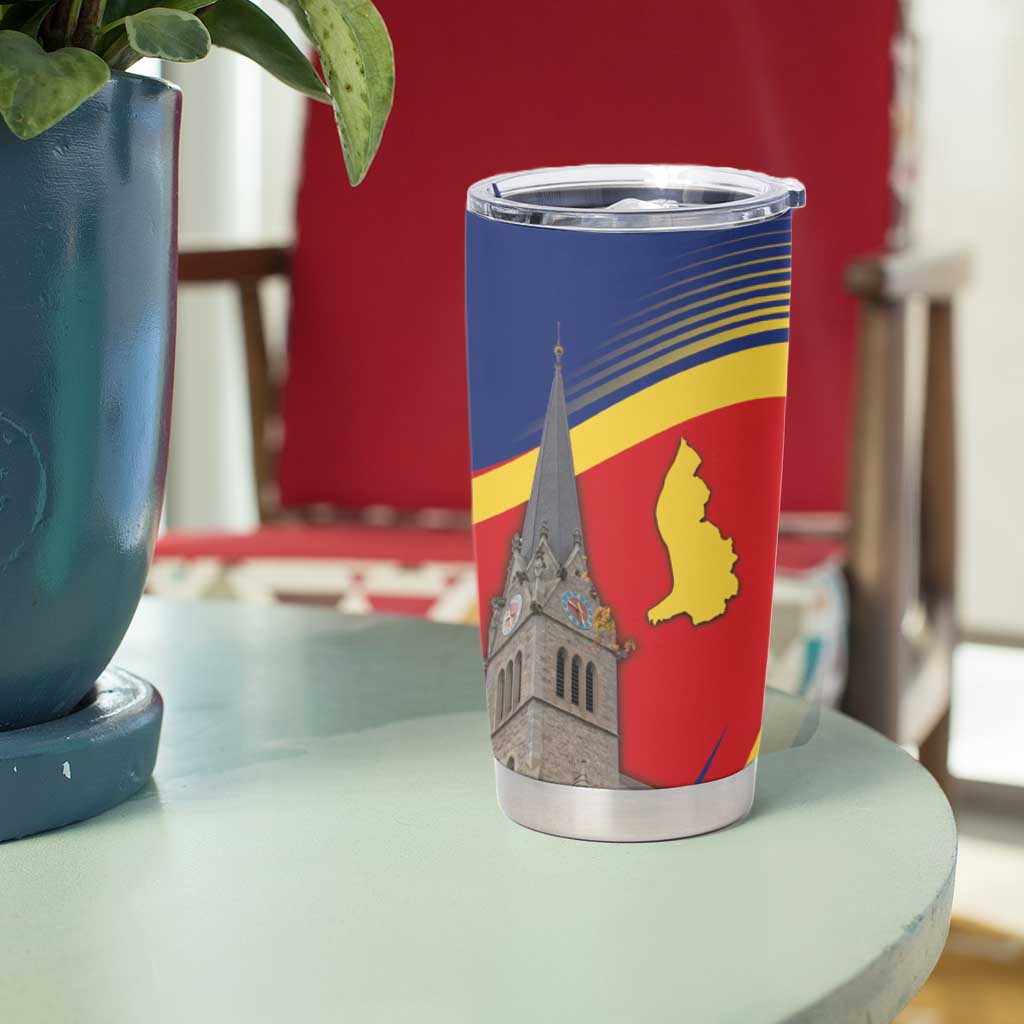 Liechtenstein National Day 1866 Tumbler Cup Gold Crown Vaduz Cathedral