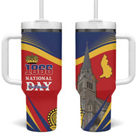 Liechtenstein National Day 1866 Tumbler With Handle Gold Crown Vaduz Cathedral