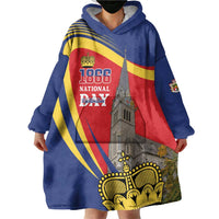Liechtenstein National Day 1866 Wearable Blanket Hoodie Gold Crown Vaduz Cathedral