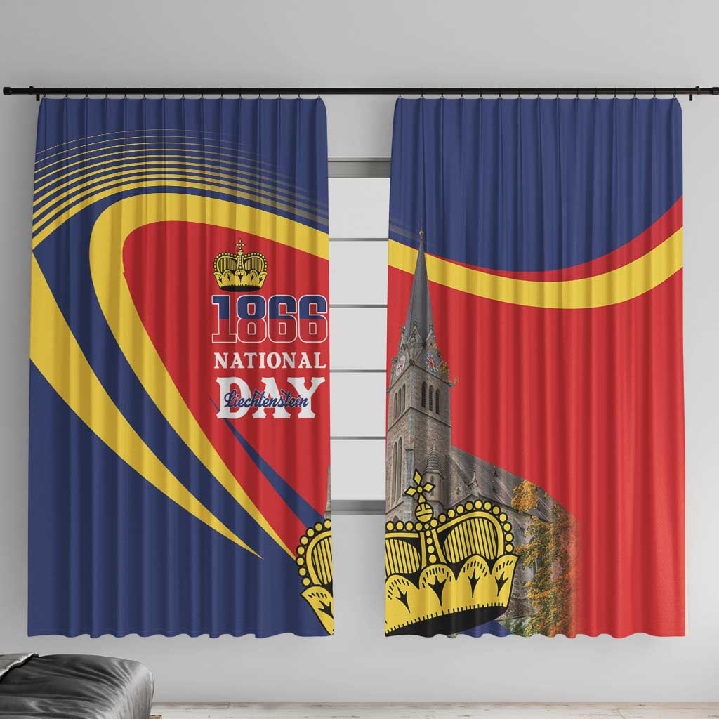 Liechtenstein National Day 1866 Window Curtain Gold Crown Vaduz Cathedral