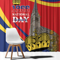 Liechtenstein National Day 1866 Window Curtain Gold Crown Vaduz Cathedral