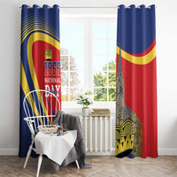 Liechtenstein National Day 1866 Window Curtain Gold Crown Vaduz Cathedral