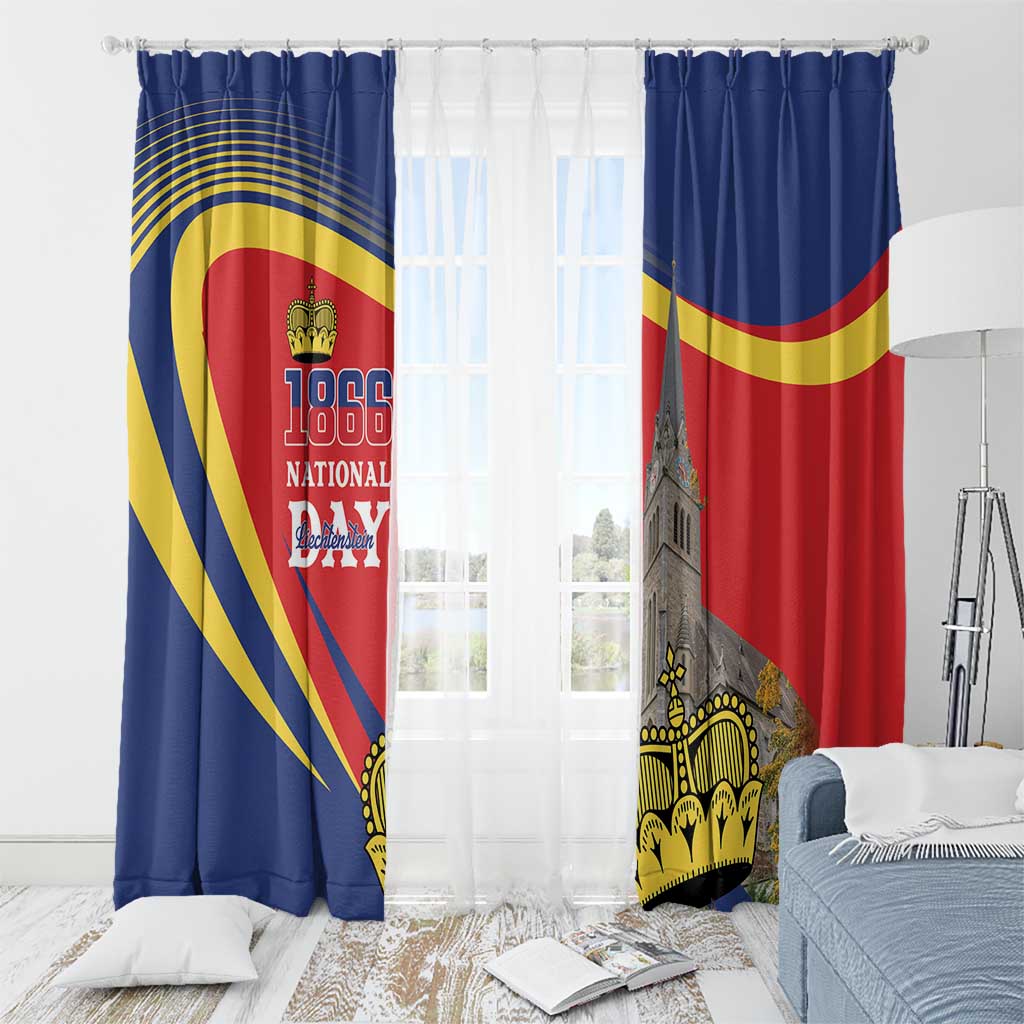 Liechtenstein National Day 1866 Window Curtain Gold Crown Vaduz Cathedral