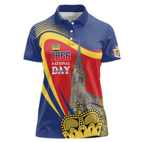 Liechtenstein National Day 1866 Women Polo Shirt Gold Crown Vaduz Cathedral