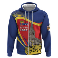 Liechtenstein National Day 1866 Zip Hoodie Gold Crown Vaduz Cathedral