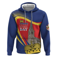 Liechtenstein National Day 1866 Zip Hoodie Gold Crown Vaduz Cathedral